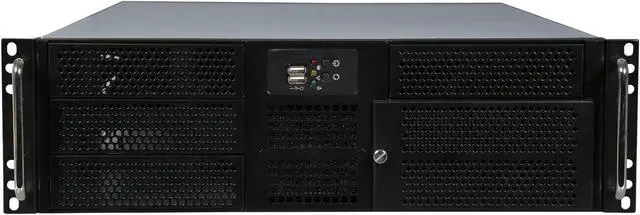 Alt view image 2 of 7 - Athena Power RM-3U316465U3 Silver/Black 1.2mm SGCC 3U Rackmount Server Case 3U 650W IPC Power supply 6 External 5.25" Drive Bays