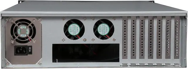 Alt view image 4 of 7 - Athena Power RM-3U316465U3 Silver/Black 1.2mm SGCC 3U Rackmount Server Case 3U 650W IPC Power supply 6 External 5.25" Drive Bays