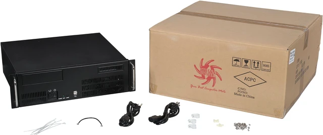 Alt view image 7 of 7 - Athena Power RM-3U351GHIR55U2 Black 1.2mm SECC 3U Rackmount Server Case AP-RRU2ATX558: 80Plus Gold 550W 2U Micro Redundant CRPS 1 External 5.25" Drive Bays - OEM