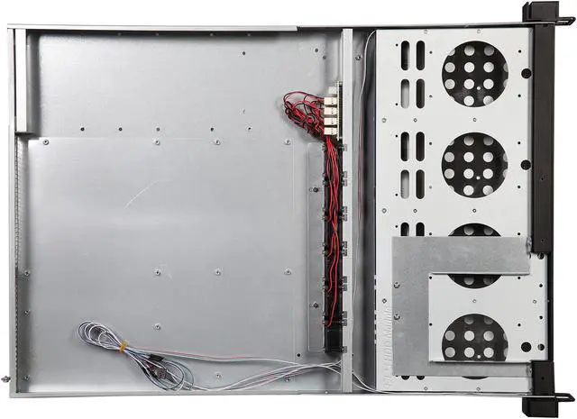 Alt view image 6 of 7 - Athena Power RM-1U1043HE12 12Gb/s 1U Hot-Swap 4-Bay E-ATX Rackmount Server Chassis w/ 12Gbps Mini-SAS Backplane Supports 4 x 3.5" or 2.5" SAS / SATA SSD / HDD - Support E-ATX (12" x 13") M/B - Externa - OEM