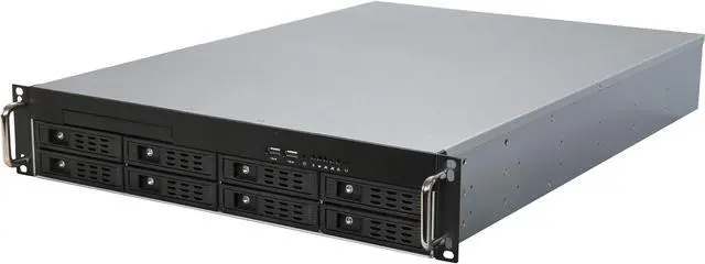 Main image of Athena Power RM-2U2083HE12 12Gb/s 2U Hot-Swap 8-Bay E-ATX Rackmount Server Chassis w/ 12 Gbps Mini-SAS Backplane Supports 8 x 3.5" or 2.5" SAS / SATA SSD / HDD - Support E-ATX (12" x 13") M/B - Extern - OEM