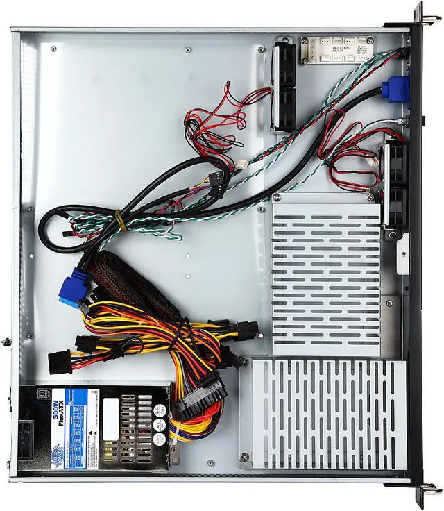 Alt view image 7 of 7 - Athena Power RM-1UWIN512F508 Black 1.2mm SECC 1U Rackmount Server Case AP-MFATX50P8