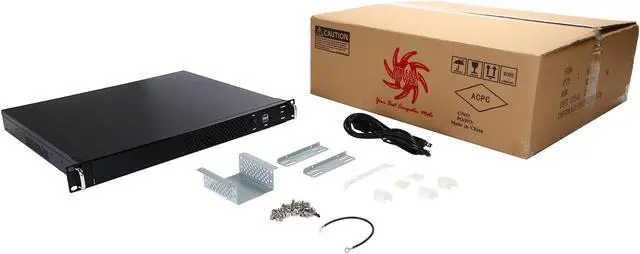 Alt view image 8 of 7 - Athena Power RM-1UWIN512F508 Black 1.2mm SECC 1U Rackmount Server Case AP-MFATX50P8
