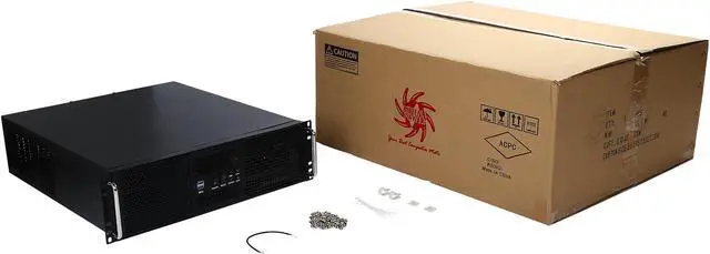 Alt view image 8 of 7 - Athena Power RM-3UWIN525 Black 1.2mm SECC 3U Rackmount Server Case PS2 Single (Front) PS3 Single (Front) 4 External 5.25" Drive Bays - OEM