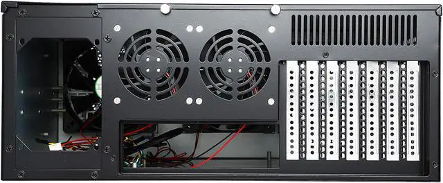 Alt view image 4 of 7 - Athena Power RM-4UWIN525 Black 1.2mm SECC 4U Rackmount Server Case Mini-Redundant 2U Micro Redundant PS2 Single 3U Single 8 External 5.25" Drive Bays