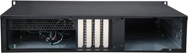 Alt view image 4 of 7 - Athena Power RM-2UC238 Black 1.0mm SECC 2U Rackmount Server Case PS3 Single 2 External 5.25" Drive Bays