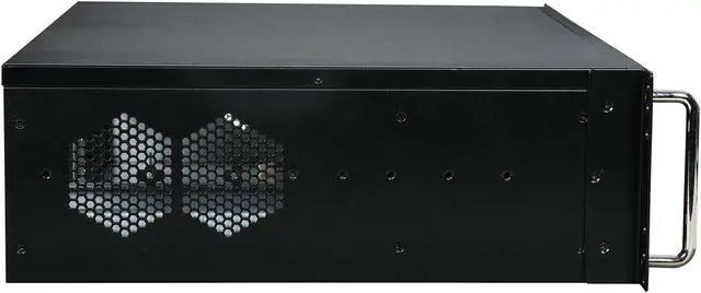 Alt view image 3 of 7 - Athena Power RM-3UC338 Black 1.0mm SECC 3U Rackmount Server Case PS3 Single (Front)