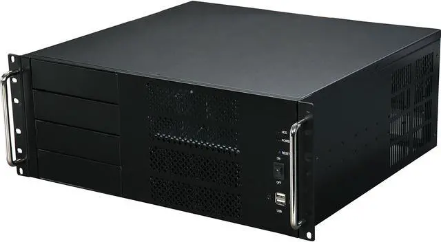 Main image of Athena Power RM-4UC438 Black 1.0mm SECC 4U Rackmount Server Case PS2 Single Mini-Redundant