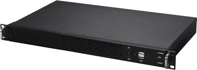 Main image of Athena Power RM-1UC138 Black 1.0mm SECC 1U Rackmount Server Case FlexATX Single (not included) 1 External 5.25" Drive Bays