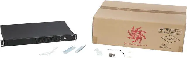 Alt view image 8 of 7 - Athena Power RM-1UC138 Black 1.0mm SECC 1U Rackmount Server Case FlexATX Single (not included) 1 External 5.25" Drive Bays
