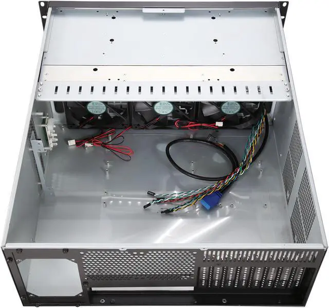 Alt view image 5 of 7 - Athena Power RM-4U8G1043 Black SGCC (T = 1.2mm) 4U Rackmount Server Case - OEM