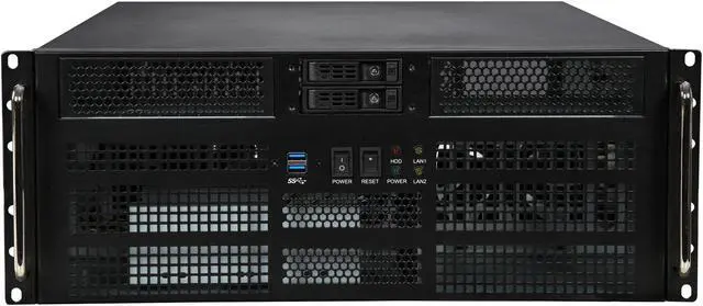 Alt view image 3 of 7 - Athena Power RM-4U8G525 Black SGCC (T=1.2mm) 4U Rackmount Server Case 2 External 5.25" Drive Bays