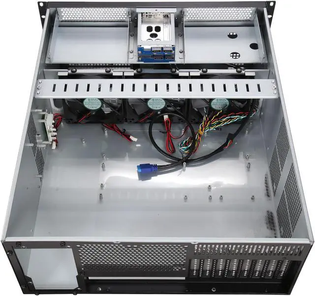 Alt view image 6 of 7 - Athena Power RM-4U8G525 Black SGCC (T=1.2mm) 4U Rackmount Server Case 2 External 5.25" Drive Bays