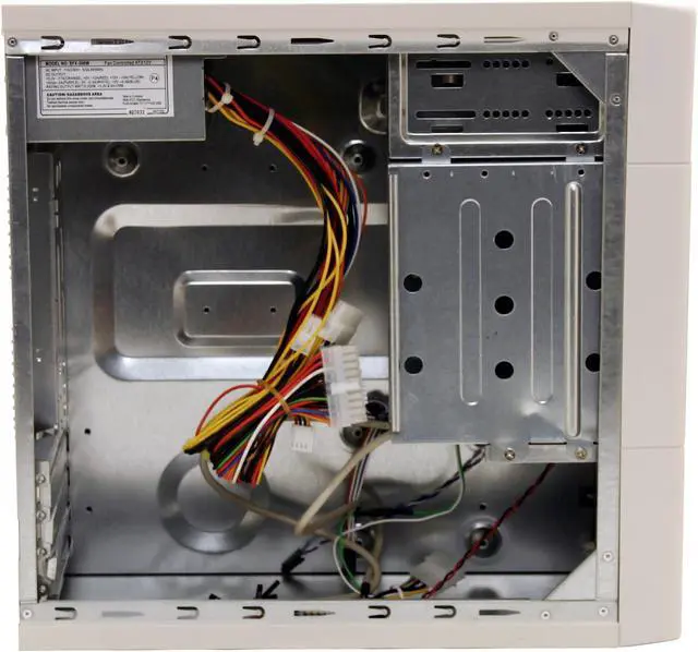 Alt view image 7 of 11 - ASYS 011-MJA Beige All metal construction (SGCC) Micro ATX Desktop Computer Case 250W ATX12V Power Supply