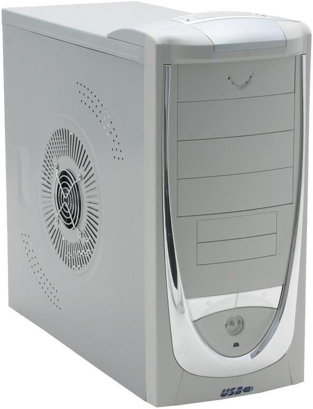 Main image of ASYS N7650 Beige/Silver Steel ATX Mid Tower Computer Case 350W Power Supply
