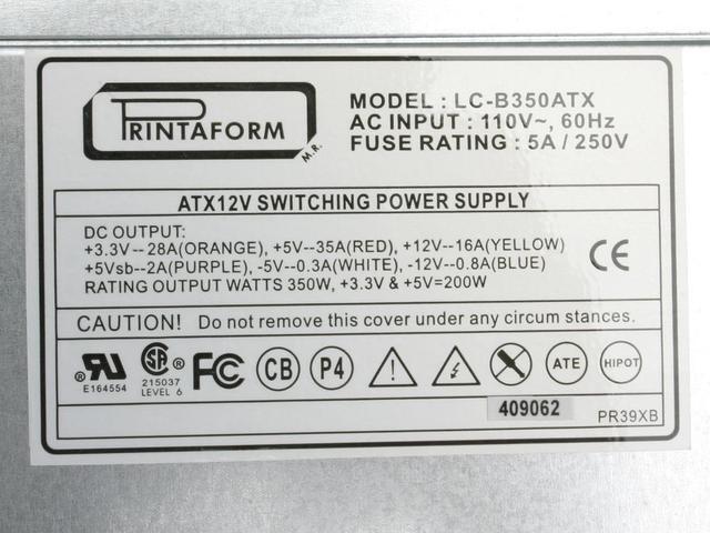 Alt view image 8 of 9 - ASYS N7650 Beige/Silver Steel ATX Mid Tower Computer Case 350W Power Supply