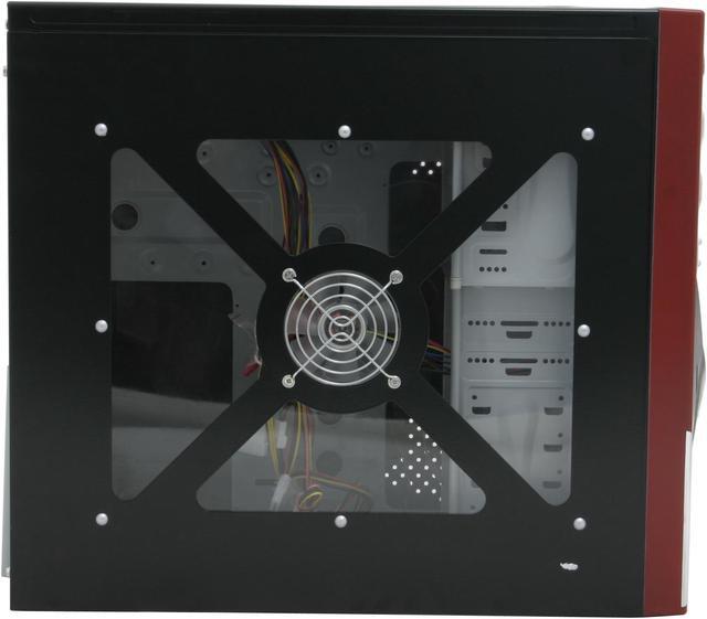 Alt view image 5 of 14 - ASYS X-60 Robot Black/ Red Steel ATX Mid Tower Computer Case 500W Power Supply
