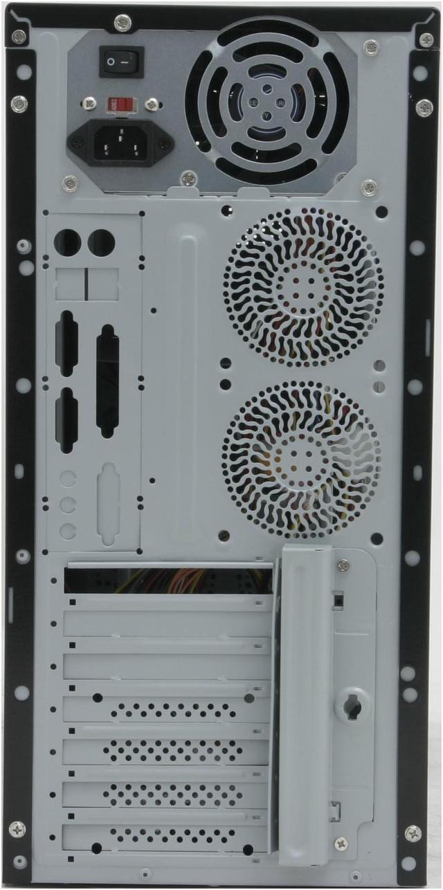 Alt view image 6 of 14 - ASYS X-60 Robot Black/ Red Steel ATX Mid Tower Computer Case 500W Power Supply