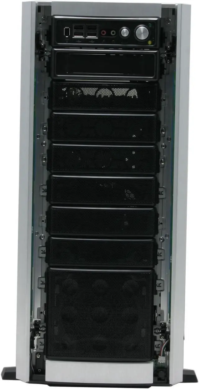 Alt view image 3 of 15 - ASYS CK-1022-5 Black/ Silver 1.0 mm SECC Chassis, Plastic Front Panel ATX Full Tower Computer Case
