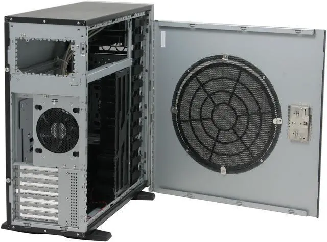 Alt view image 8 of 15 - ASYS CK-1022-5 Black/ Silver 1.0 mm SECC Chassis, Plastic Front Panel ATX Full Tower Computer Case