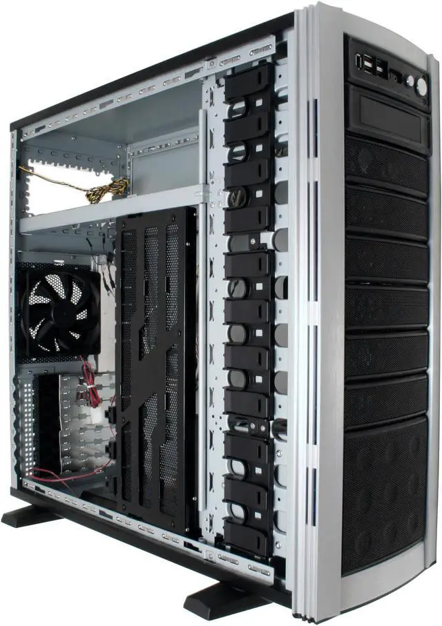 Alt view image 11 of 15 - ASYS CK-1022-5 Black/ Silver 1.0 mm SECC Chassis, Plastic Front Panel ATX Full Tower Computer Case