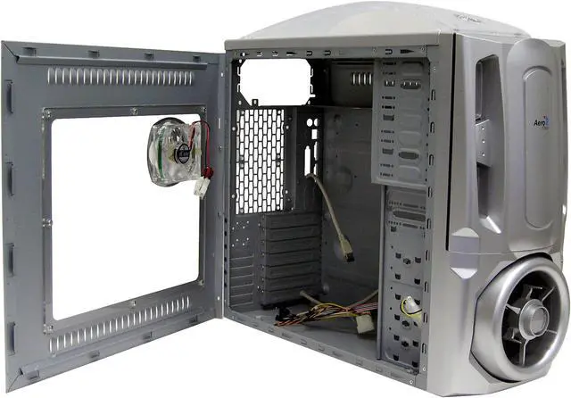 Alt view image 5 of 10 - AeroCool JETMASTER JR SS Silver SECC Steel ATX Mid Tower Computer Case