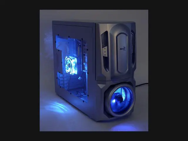 Alt view image 12 of 13 - AeroCool AEROENGINE-C SS Silver SECC ATX Mid Tower Computer Case
