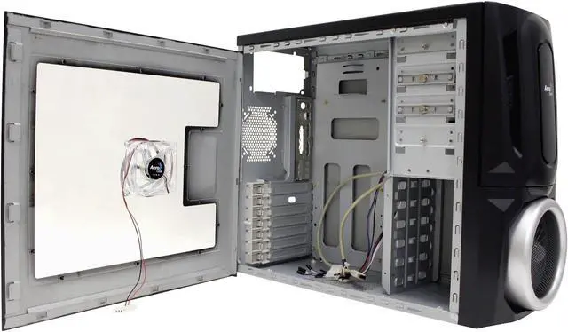 Alt view image 6 of 12 - AeroCool AEROENGINE-C BS Black SECC ATX Mid Tower Computer Case