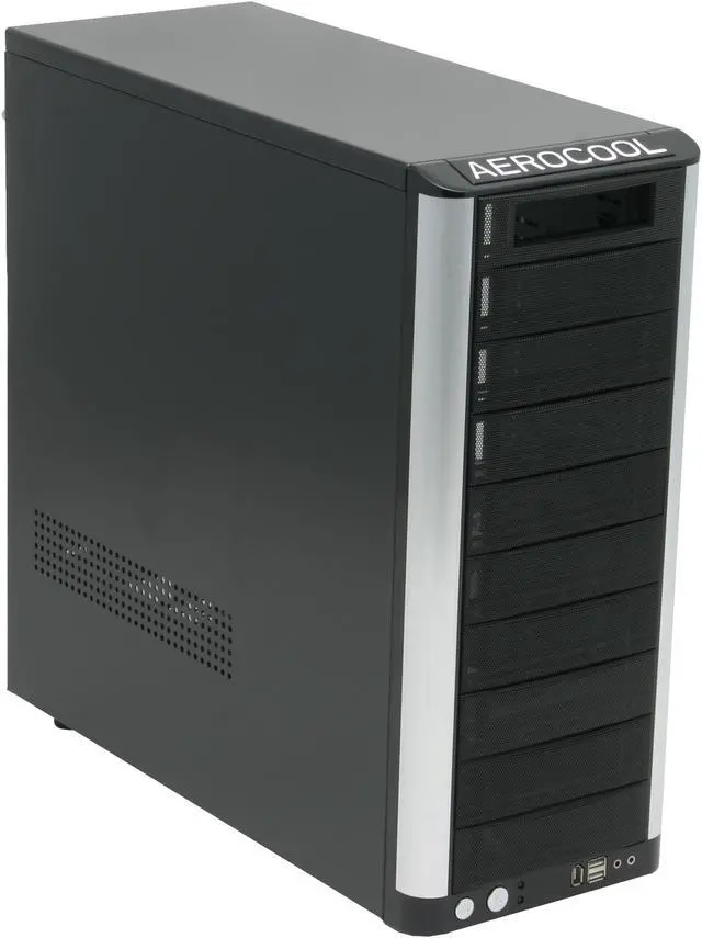 Main image of AeroCool Masstige BLK Black Steel ATX Mid Tower Computer Case