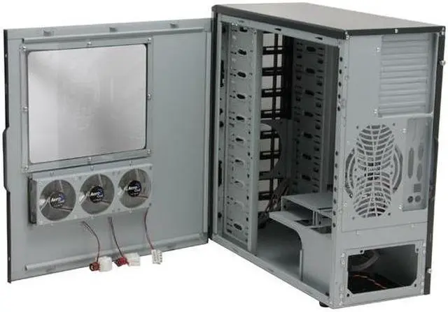 Alt view image 5 of 8 - AeroCool Masstige BLK Black Steel ATX Mid Tower Computer Case