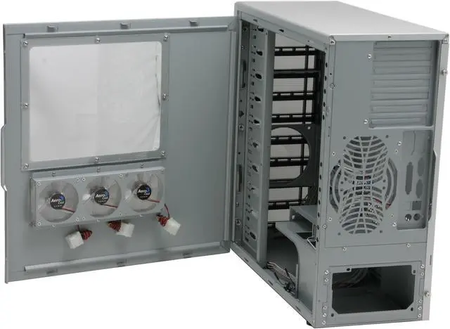 Alt view image 6 of 10 - AeroCool Masstige Silver SECC 0.8mm ATX Mid Tower Computer Case