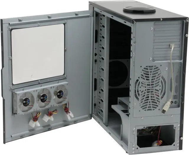 Alt view image 9 of 16 - AeroCool Coolview BLK Black 0.8mm SECC ATX Desktop Computer Case