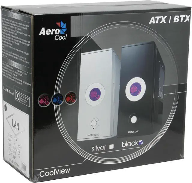 Alt view image 14 of 16 - AeroCool Coolview BLK Black 0.8mm SECC ATX Desktop Computer Case