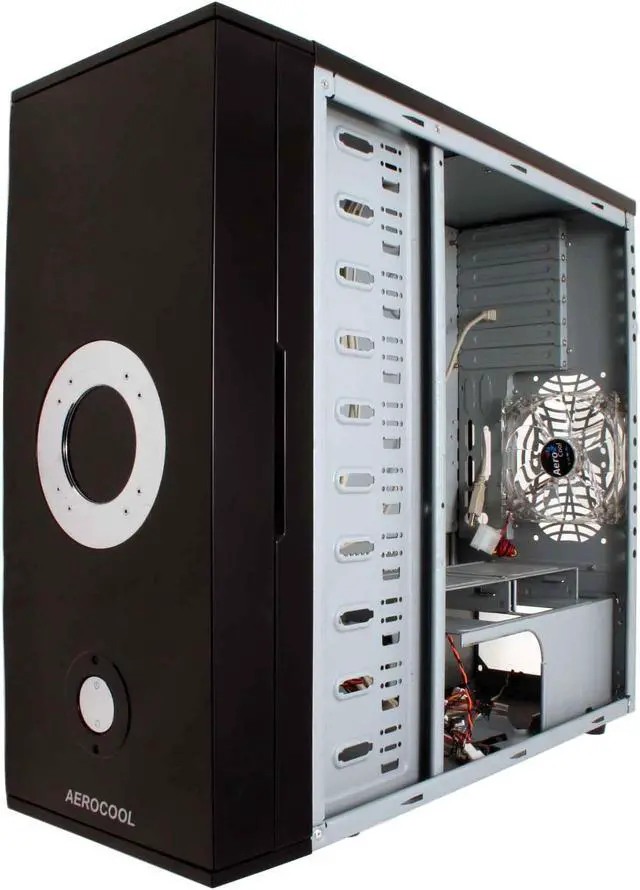 Alt view image 12 of 16 - AeroCool Coolview BLK Black 0.8mm SECC ATX Desktop Computer Case