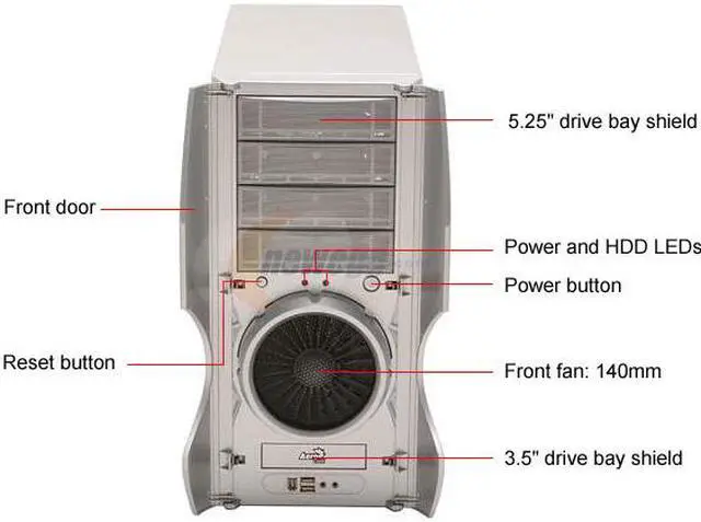 Alt view image 4 of 15 - AeroCool AeroEngineII-SSP Silver 0.65mm SECC ATX Mid Tower Computer Case