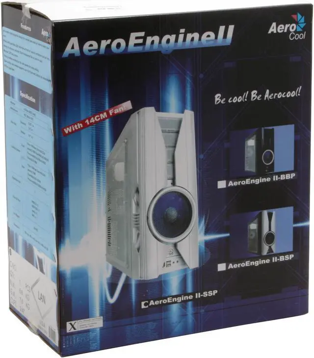 Alt view image 14 of 15 - AeroCool AeroEngineII-SSP Silver 0.65mm SECC ATX Mid Tower Computer Case