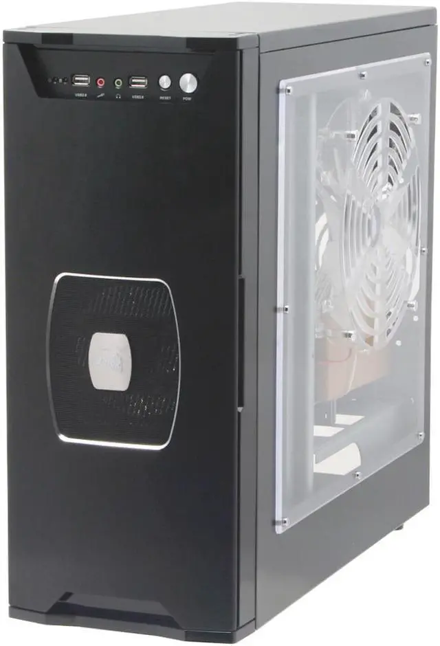 Alt view image 2 of 13 - AeroCool ZeroDegree-BK Black 0.8mm SECC ATX Mid Tower Computer Case