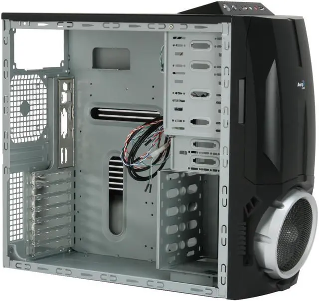Alt view image 9 of 14 - AeroCool AeroEngine Plus - BK Black 0.6mm SECC steel ATX Mid Tower Computer Case