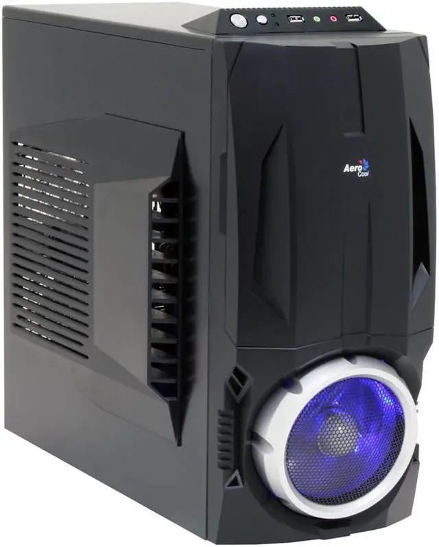 Alt view image 2 of 14 - AeroCool AeroEngine Plus - BK Black 0.6mm SECC steel ATX Mid Tower Computer Case