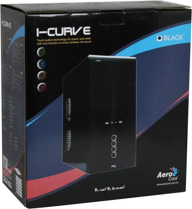 Alt view image 12 of 12 - AeroCool i-Curve - BK Black 0.6mm SECC Steel ATX Mid Tower Computer Case
