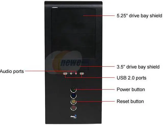 Alt view image 2 of 12 - AeroCool i-Curve - BK Black 0.6mm SECC Steel ATX Mid Tower Computer Case