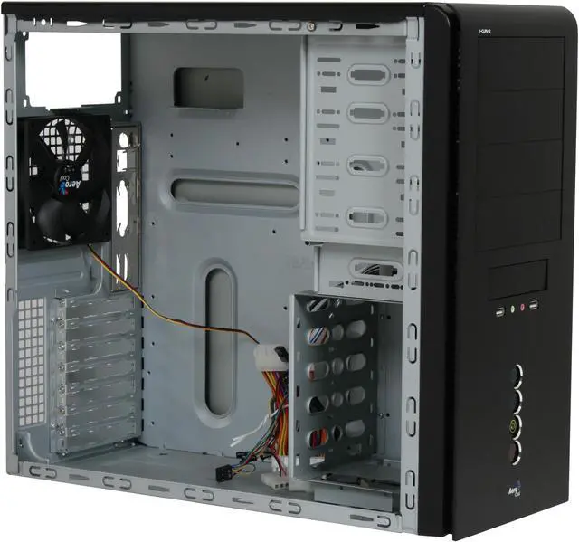 Alt view image 7 of 12 - AeroCool i-Curve - BK Black 0.6mm SECC Steel ATX Mid Tower Computer Case