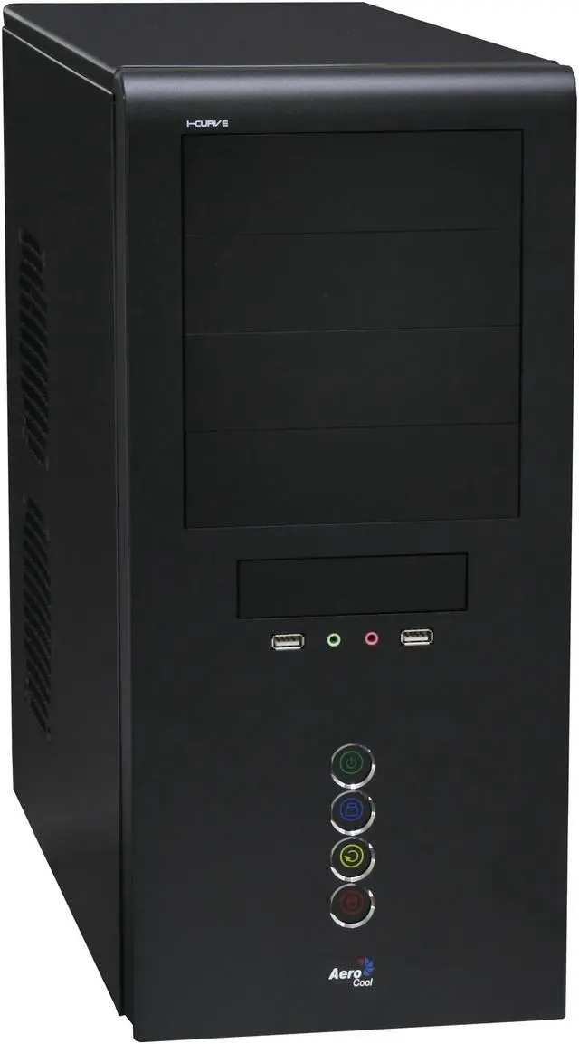Main image of AeroCool i-Curve - BK Black 0.6mm SECC Steel ATX Mid Tower Computer Case