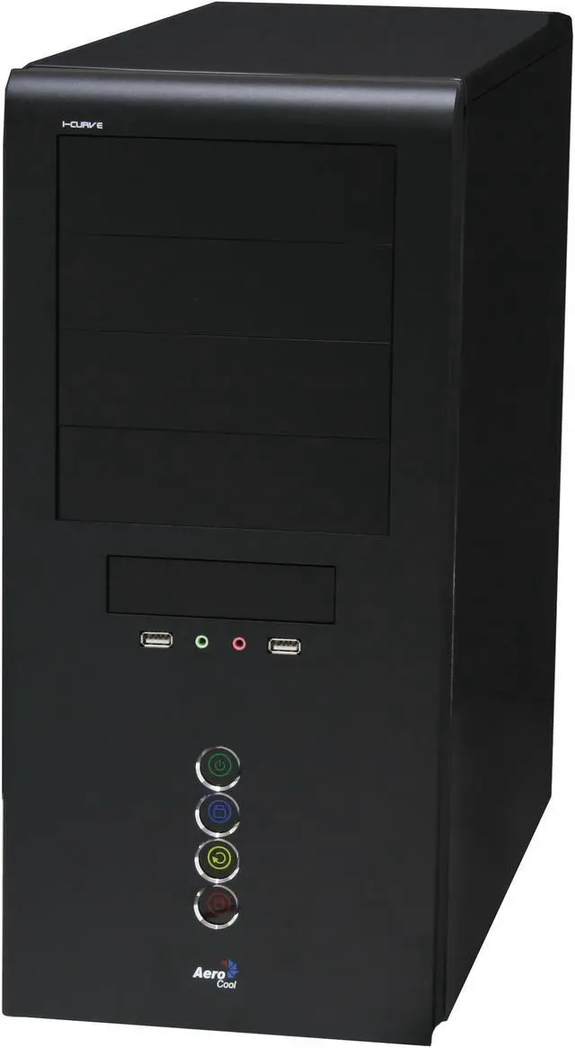 Alt view image 3 of 12 - AeroCool i-Curve - BK Black 0.6mm SECC Steel ATX Mid Tower Computer Case