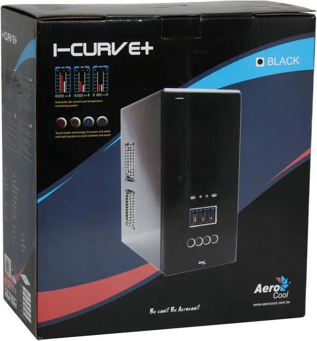 Alt view image 12 of 12 - AeroCool i-Curve+ (Plus) - BK Black 0.6mm SECC Steel ATX Mid Tower Computer Case
