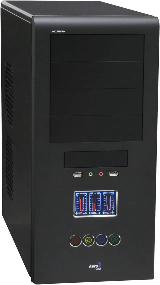 Main image of AeroCool i-Curve+ (Plus) - BK Black 0.6mm SECC Steel ATX Mid Tower Computer Case