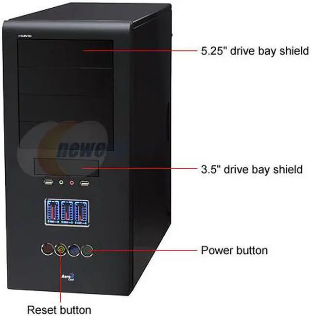 Alt view image 2 of 12 - AeroCool i-Curve+ (Plus) - BK Black 0.6mm SECC Steel ATX Mid Tower Computer Case