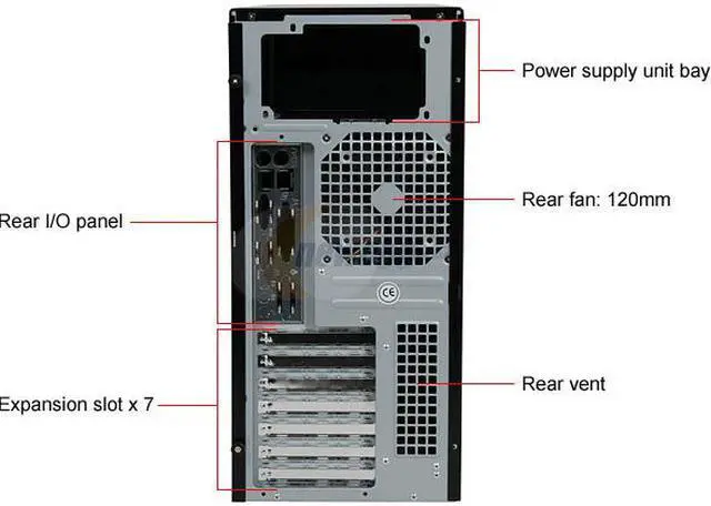 Alt view image 6 of 12 - AeroCool i-Curve+ (Plus) - BK Black 0.6mm SECC Steel ATX Mid Tower Computer Case