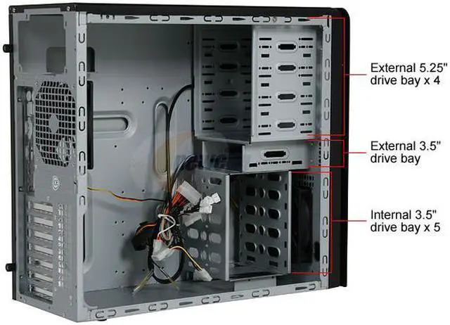 Alt view image 8 of 12 - AeroCool i-Curve+ (Plus) - BK Black 0.6mm SECC Steel ATX Mid Tower Computer Case
