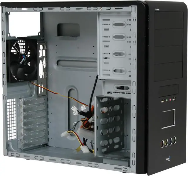 Alt view image 9 of 12 - AeroCool i-Curve+ (Plus) - BK Black 0.6mm SECC Steel ATX Mid Tower Computer Case